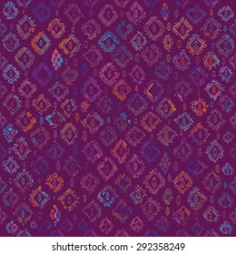 Seamless geometric pattern. Traditional Balinese ornament. color