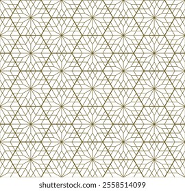 Seamless geometric pattern in traditional Japanese craft style Kumiko Zaiku