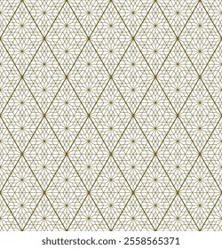 Seamless geometric pattern in traditional Japanese craft style Kumiko Zaiku