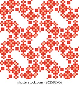 Seamless geometric pattern. Traditional style woolen jacquard ornamental texture.