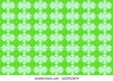 Seamless Geometric Pattern of a Transformed Four Sided Polygon Tessellation in Chartreuse & Lime