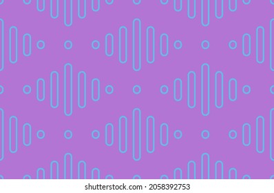 Seamless geometric pattern.  Trendy pulse seamless pattern design. Editable vector.