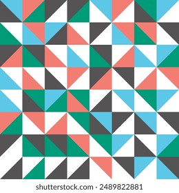 Seamless geometric pattern. Triangle pattern. Scandinavian style. Vector illustration