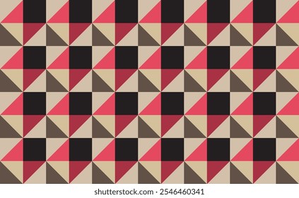 Seamless geometric pattern of triangle shapes, colorful combination. Mixture for printing, design backgrounds, wallpaper and tiles, gift wrapping