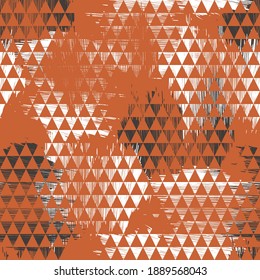 Seamless geometric pattern. Triangles. Color print.