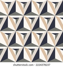 Seamless geometric pattern. Triangles. Color print.