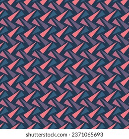 Seamless geometric pattern. Triangles. Color print.