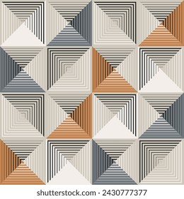 Seamless geometric pattern. Triangles. Color print.