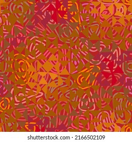 Seamless geometric pattern with triangles. Conceptual grid texture. Optic psychedelic repeat abstract swatch. Multicolor triangles with intricate texture overlay. Mosaic print. Low poly design.