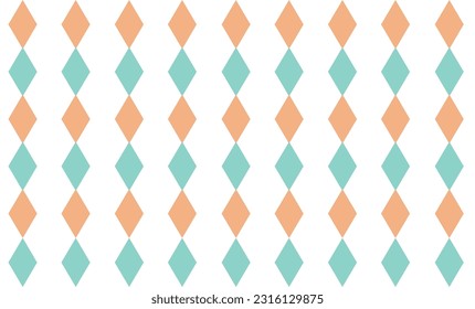 seamless geometric pattern with triangles, green and beige diamond pattern repeat and seamless style replete image design for fabric printing or vintage theme wallpaper 80's year style