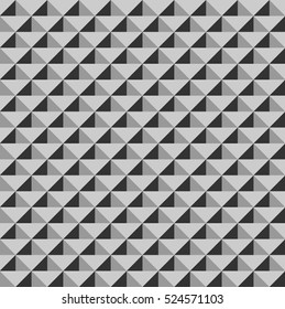 Seamless geometric pattern with triangles in monochrome.mosaic black and white background.optical illusion