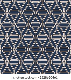 Seamless geometric pattern of triangles and octagons. Background vector illustration.