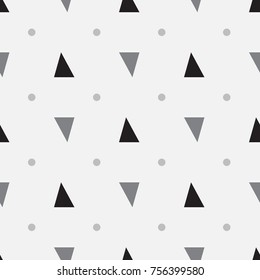 seamless geometric pattern of triangles and points