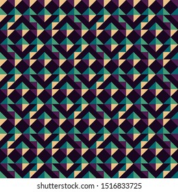 Seamless geometric pattern with triangles. Textile printing, fabric, package, cover, greeting cards.