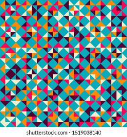 Seamless geometric pattern with triangles. Textile printing, fabric, package, cover, greeting cards.