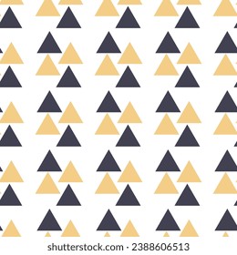 Seamless geometric pattern of triangles. Vector pattern. Printing on fabric and paper. Decorative vector print.
