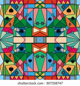 Seamless geometric pattern, tribal ethnic ornament, arabic indian motif, vector abstract hand drawn background.