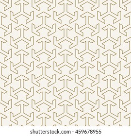 Seamless Geometric Pattern of Triple Arrow Head.