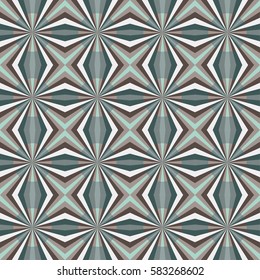 Seamless geometric pattern with turquoise and blue stars and circles.