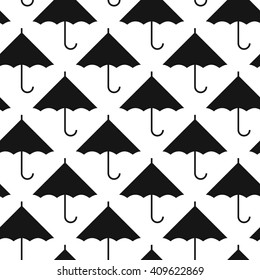 Seamless geometric pattern with umbrellas
