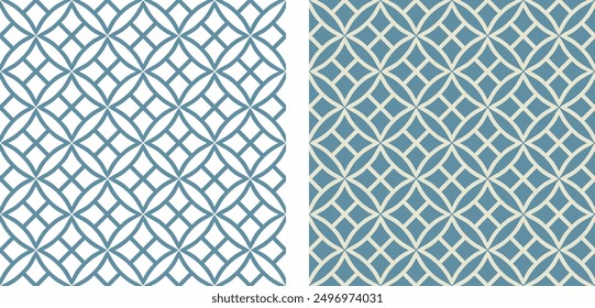 Seamless geometric pattern for use in designing book covers, paper, textiles, wallpaper, product wrapping. Scalable, color changing.