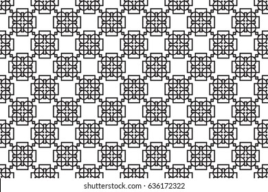 seamless geometric pattern of various ornament. vector illustration.