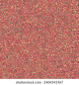 Seamless geometric pattern. Various geometric shapes in multiple colors. Muted earth tones with a pop of red. Elegant vector illustration.