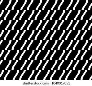 Seamless geometric pattern. Vector abstract classical background in black and white color