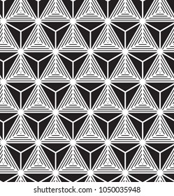 Seamless geometric pattern. Vector abstract repeating classical background in black and white color. Line modern design