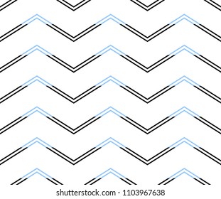 Seamless geometric pattern. Vector abstract classical background in black and white color