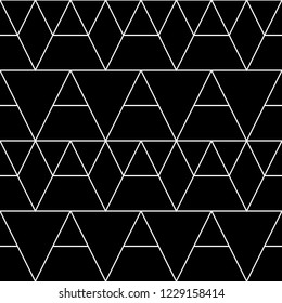Seamless geometric pattern. Vector abstract classical background in black and white color