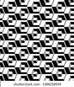 Seamless geometric pattern. Vector abstract Modern stylish texture in black and white color