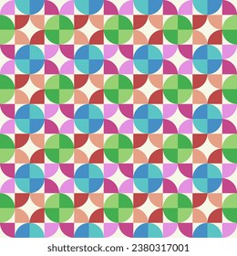 Seamless geometric pattern. Vector abstract background. Colorful card	