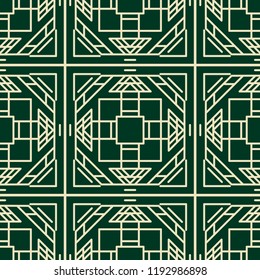 Seamless geometric pattern. Vector art deco background