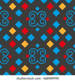 Seamless geometric pattern. Vector art.