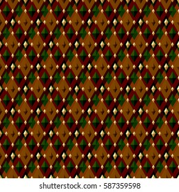Seamless geometric pattern. Vector background with colorful rhombuses. Print on textile.