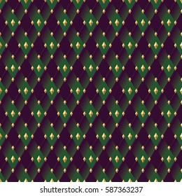 Seamless geometric pattern. Vector background with colorful rhombuses. Print on textile.