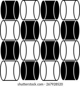 Seamless Geometric Pattern. Vector Black and White Texture