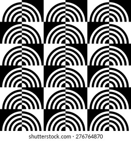 Seamless Geometric Pattern. Vector Black and White Texture