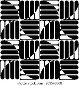 Seamless Geometric Pattern. Vector Black and White Texture