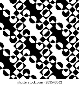 Seamless Geometric Pattern. Vector Black and White Texture