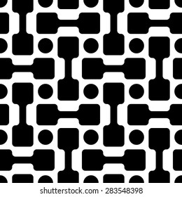 Seamless Geometric Pattern. Vector Black and White Texture