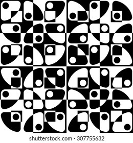 Seamless Geometric Pattern. Vector Black and White Texture