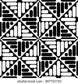Seamless Geometric Pattern. Vector Black and White Texture