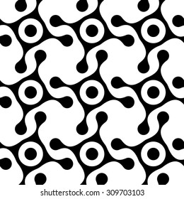 Seamless Geometric Pattern. Vector Black and White Texture