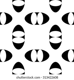 Seamless Geometric Pattern. Vector Black and White Texture