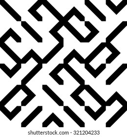 Seamless Geometric Pattern. Vector Black and White Texture