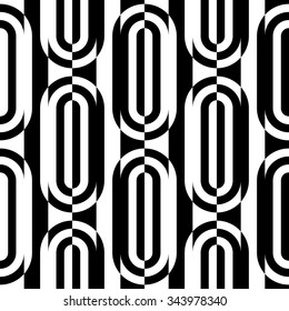Seamless Geometric Pattern. Vector Black and White Texture