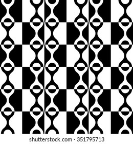 Seamless Geometric Pattern. Vector Black and White Texture