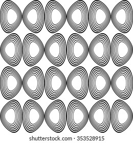 Seamless Geometric Pattern. Vector Black and White Texture